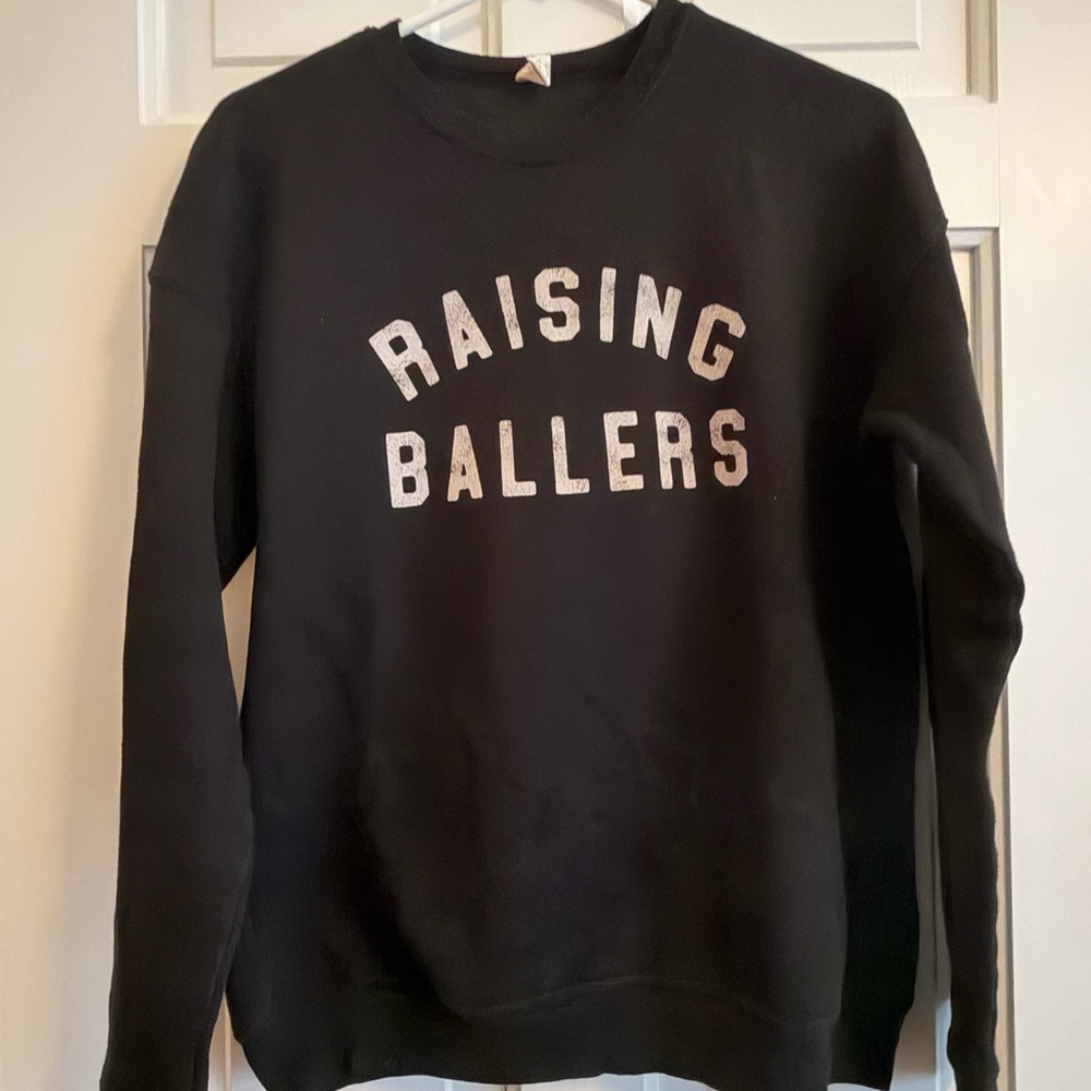 "Raising Ballers" Black Graphic Sweatshirt